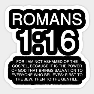 Romans 1:16 NIV Bible Verse Text Sticker